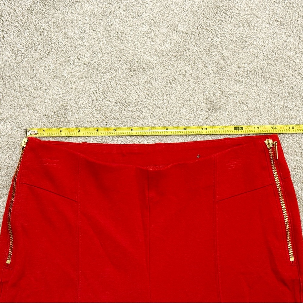 INC International Concepts Red Skinny Pants Zipper Detail Size 8 - Picture 8 of 8